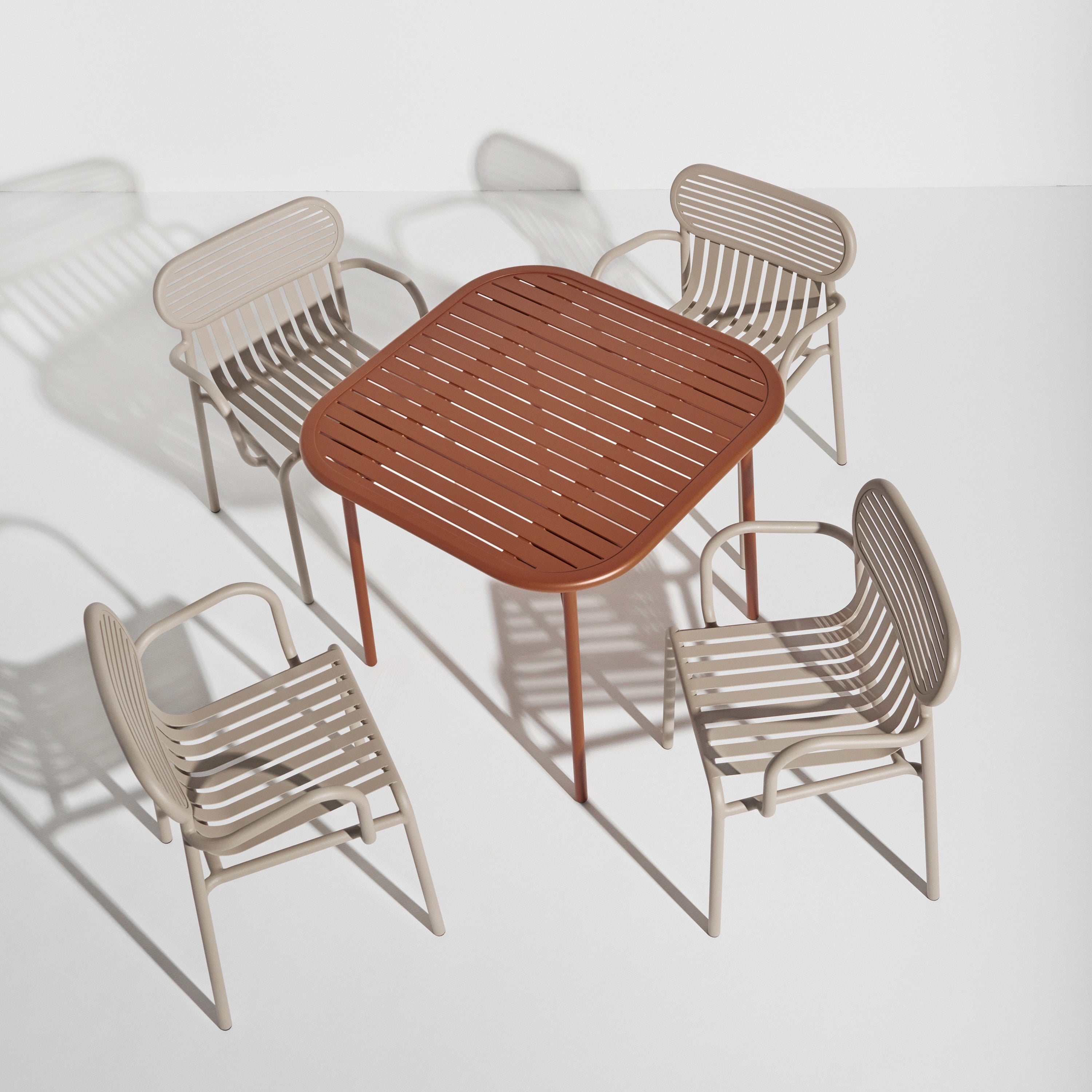 Week-End Square Dining Table with Slats