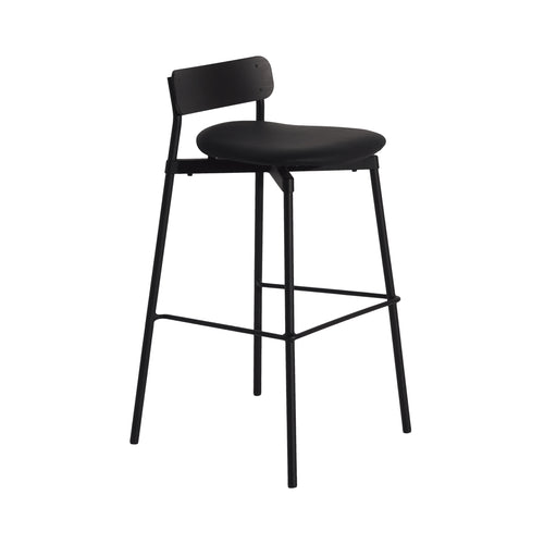 Fromme Bar + Counter Stool: Upholstered + Bar + Leather