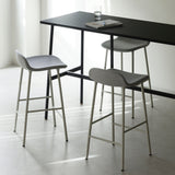 Form Bar + Counter Stool: Steel Base + Upholstered