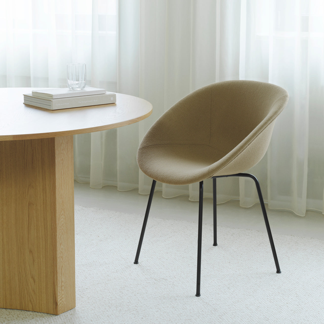 Mat Armchair: Steel Base + Fully Upholstered