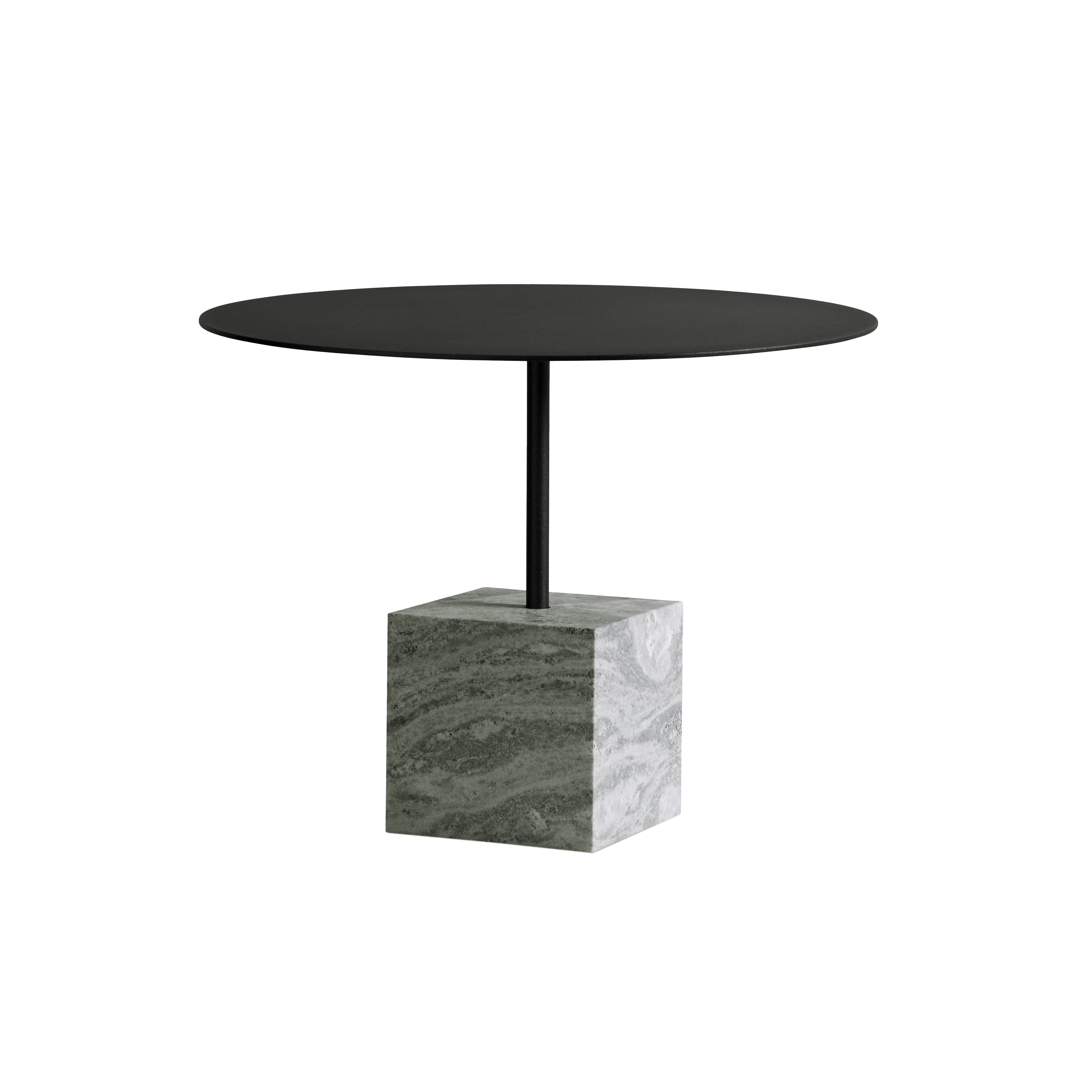 Knockout Lounge Table: Square + Low + Black + Green Kolmarden