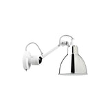 Lampe Gras N°304 Lamp with Switch: White + Chrome + Round