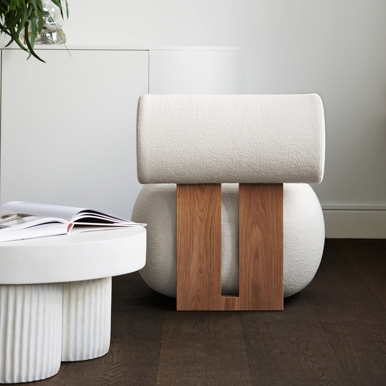 Hippo Lounge Chair: Upholstered