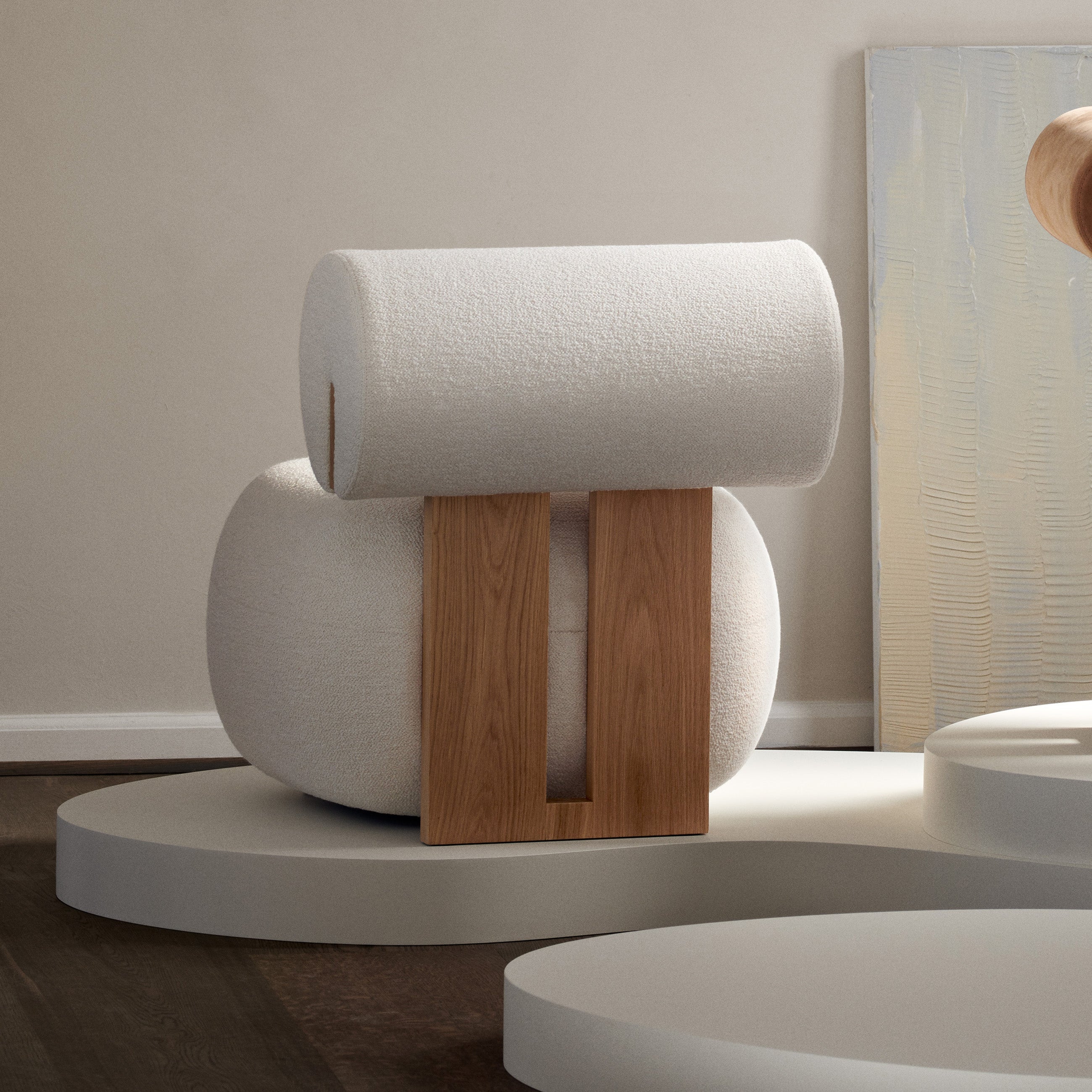 Hippo Lounge Chair: Upholstered