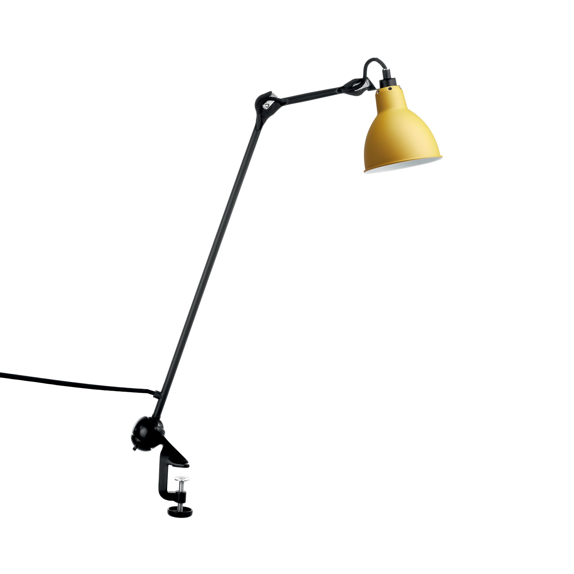 Lampe Gras N°201 Lamp: Yellow + Round