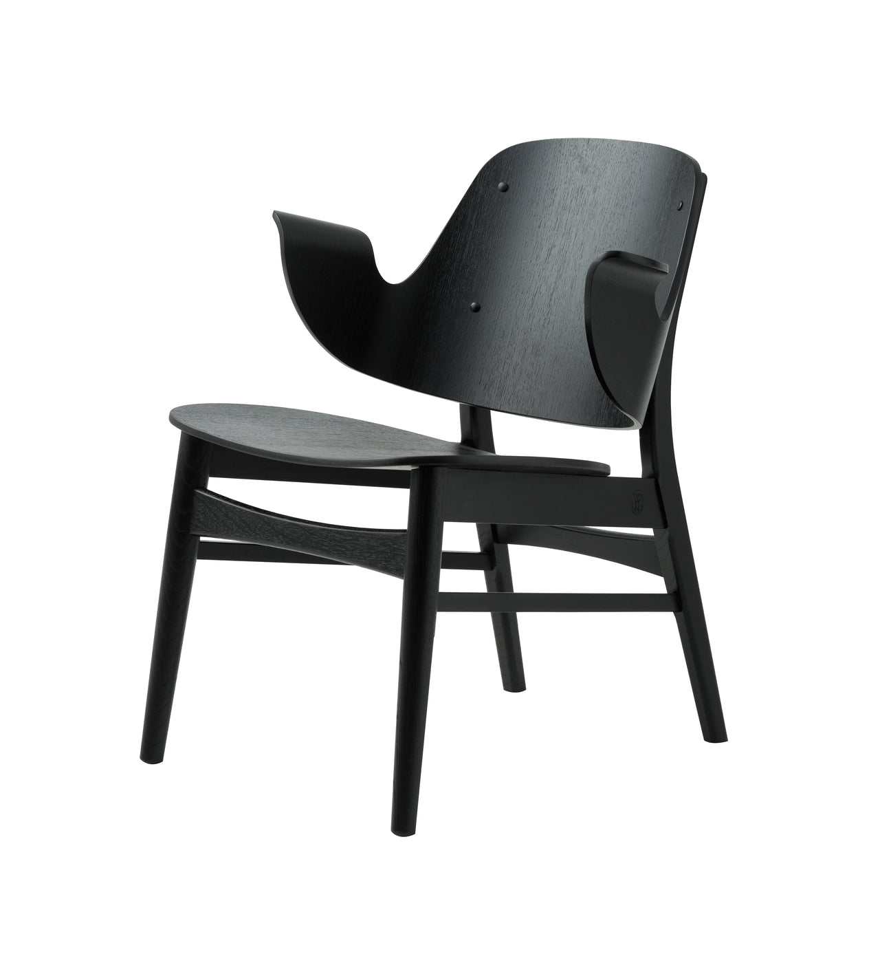 Gesture Lounge Chair: Black Lacquered Beech