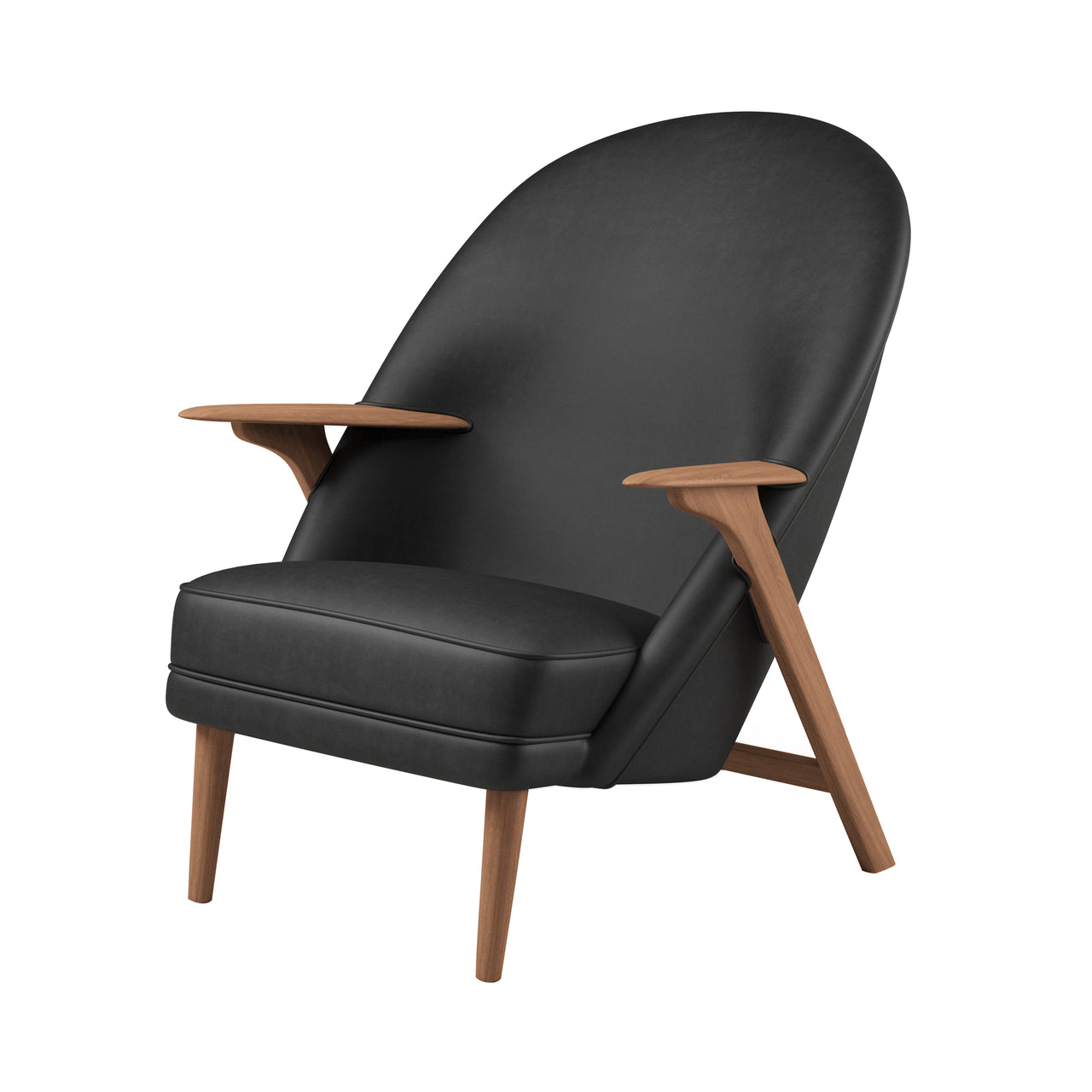 Wingman Lounge Chair: Oiled Oak