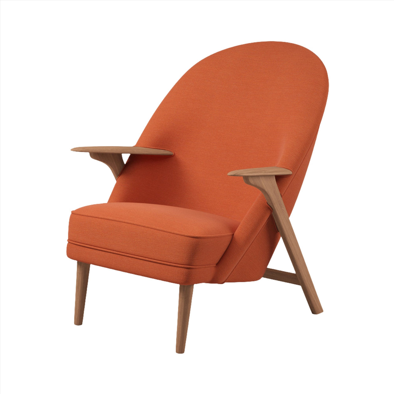 Wingman Lounge Chair: White Oiled Oak