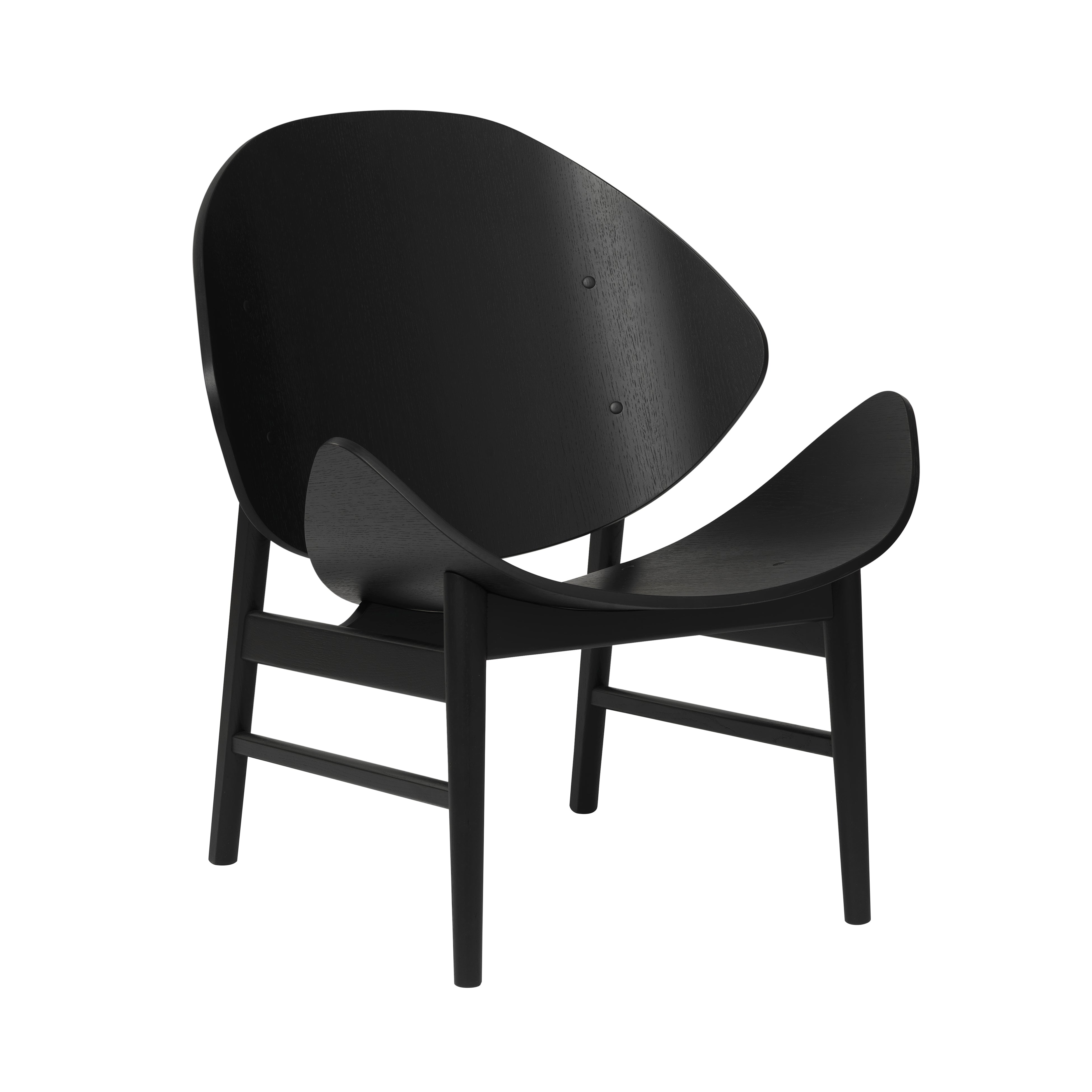 The Orange Lounge Chair: Black Lacquered Oak