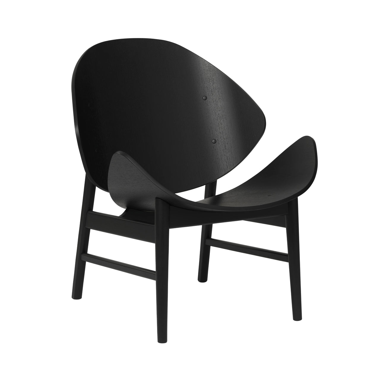 The Orange Lounge Chair: Black Lacquered Oak