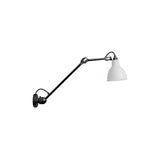 Lampe Gras N°304 L40 Wall Lamp: Frosted Glass + Round + With Switch