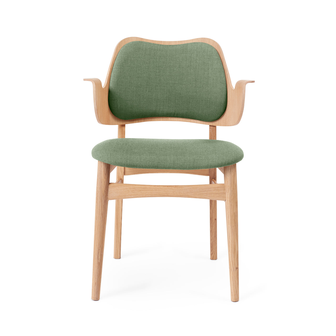 Gesture Dining Chair: Seat + Back Upholstered +Oiled Oak