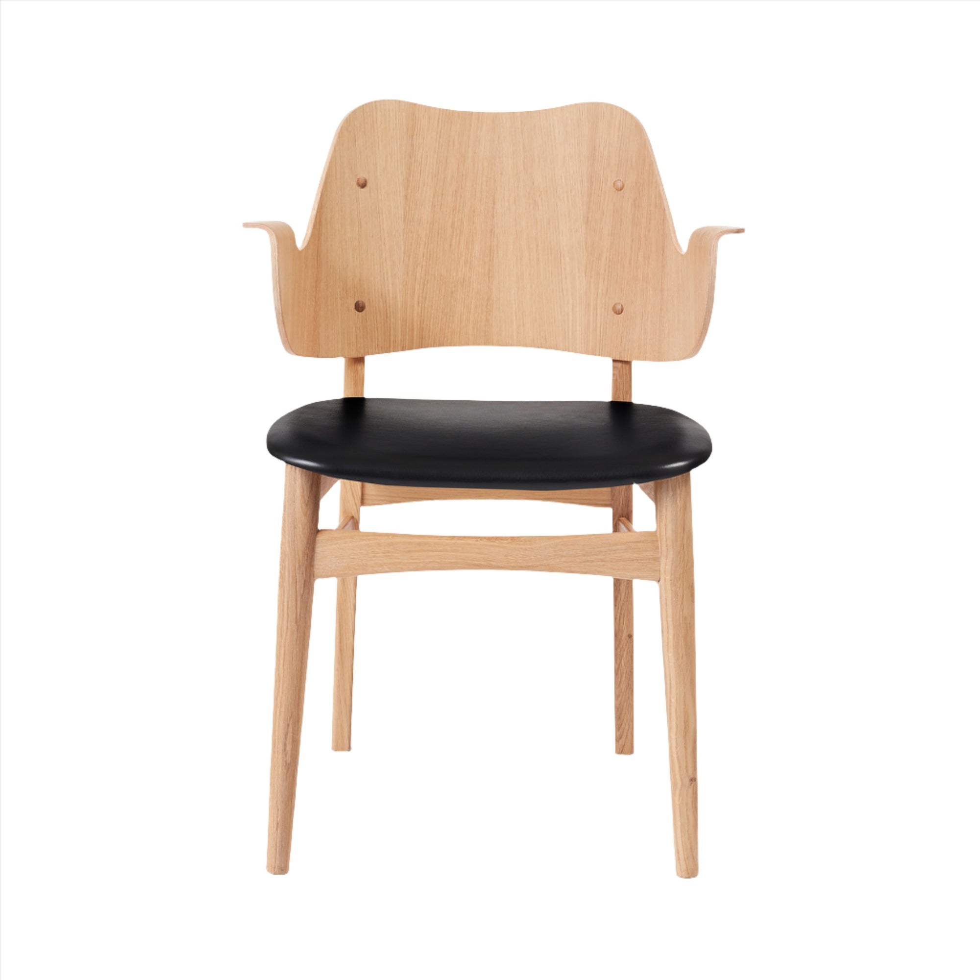 Gesture Dining Chair: Seat Upholstered + Oiled Oak