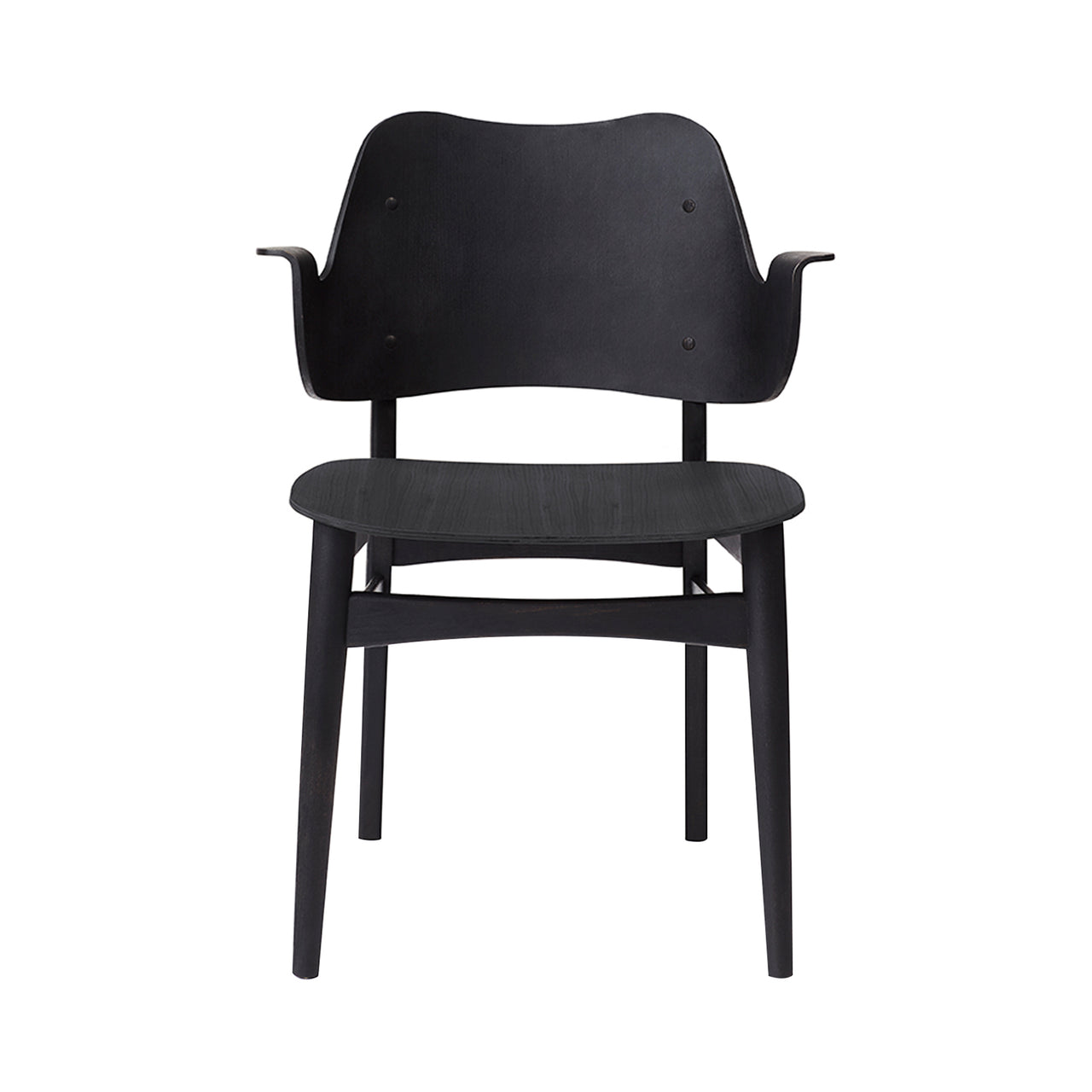 Gesture Dining Chair: Black Lacquered Beech