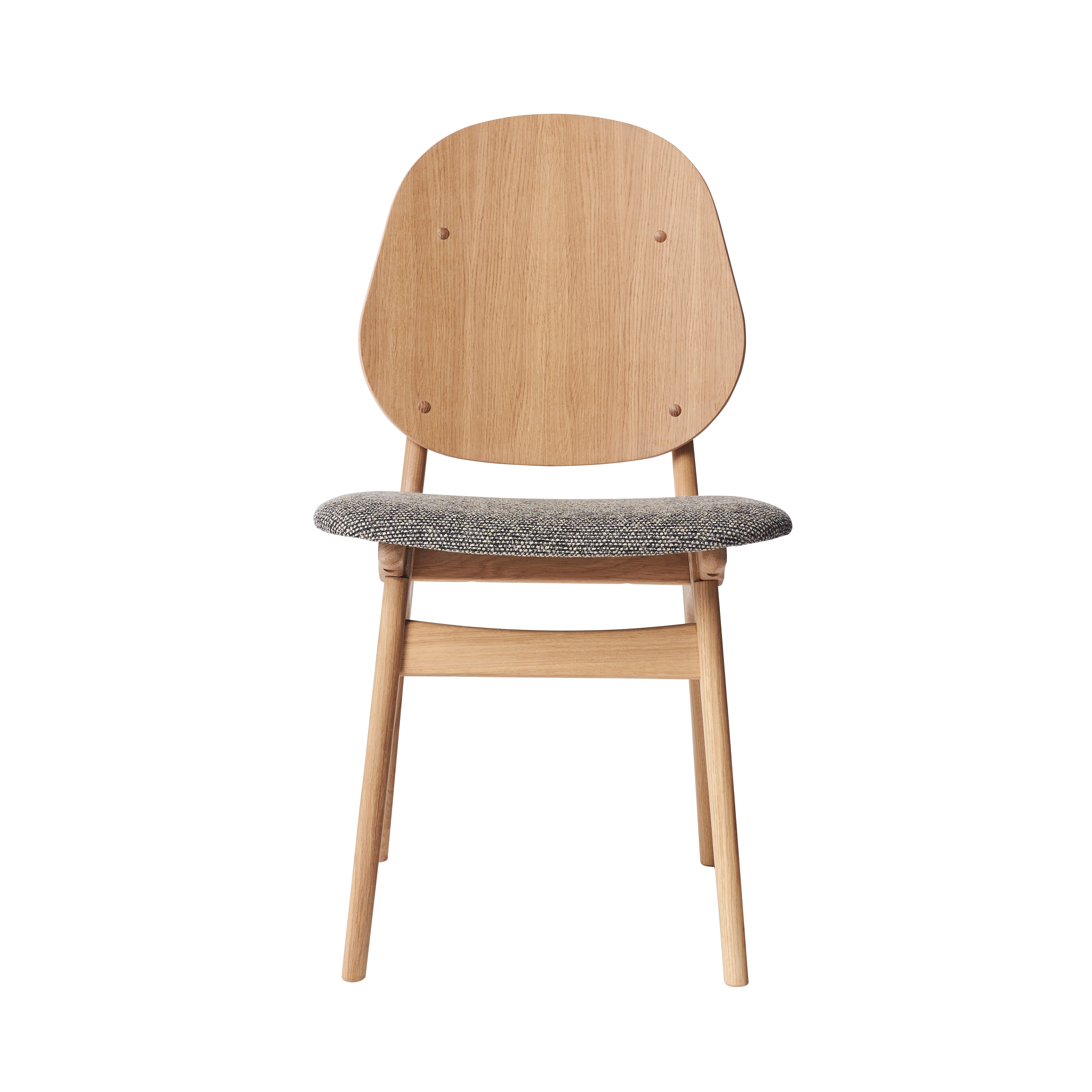 Noble Dining Chair: Upholstered + Oiled Oak