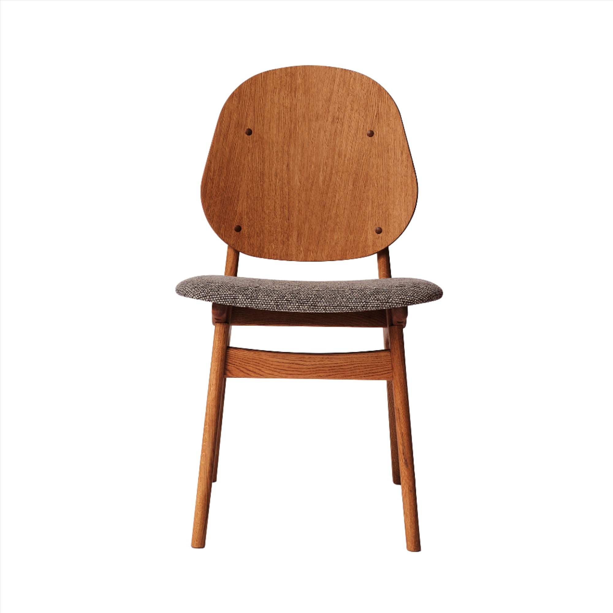 Noble Dining Chair: Upholstered + Teak Oiled Oak