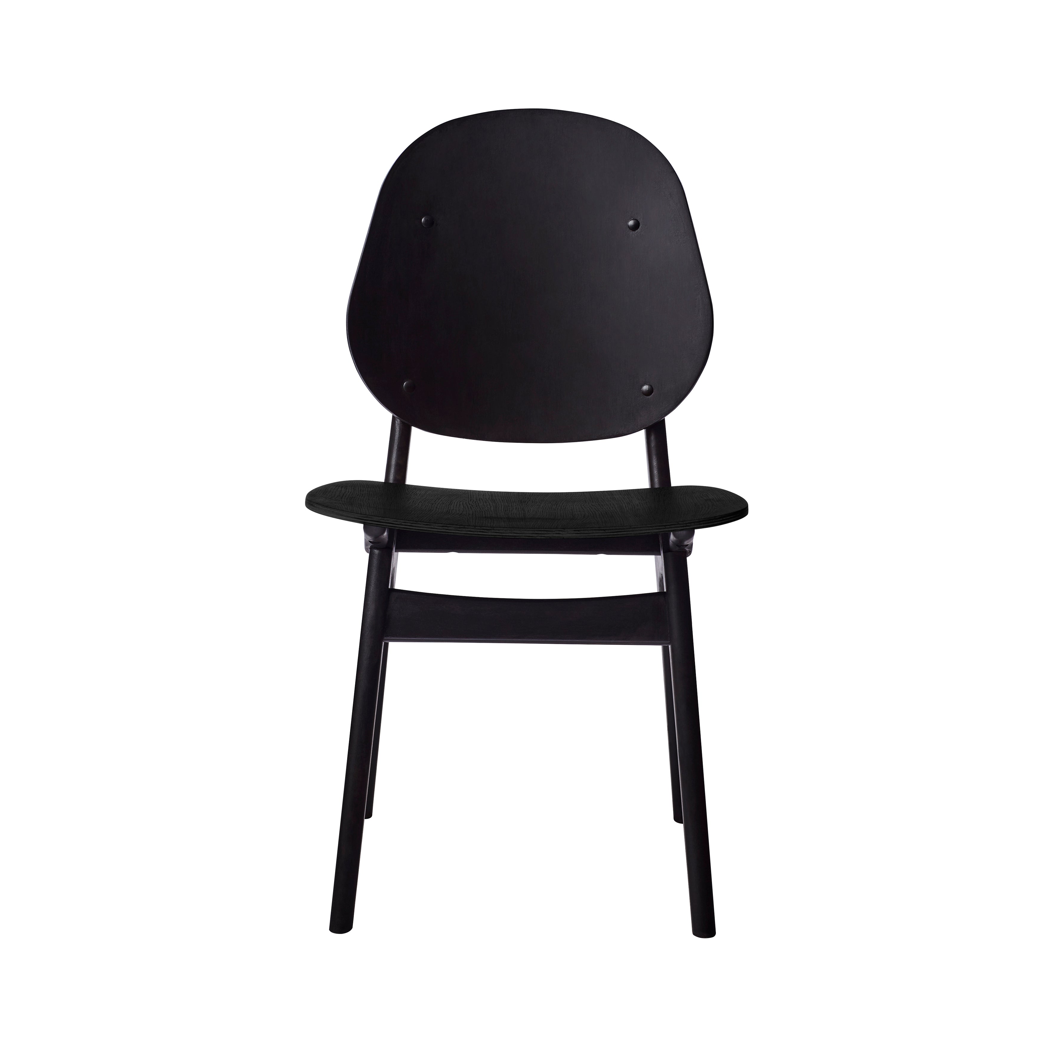 Noble Dining Chair: Black Lacquered Beech
