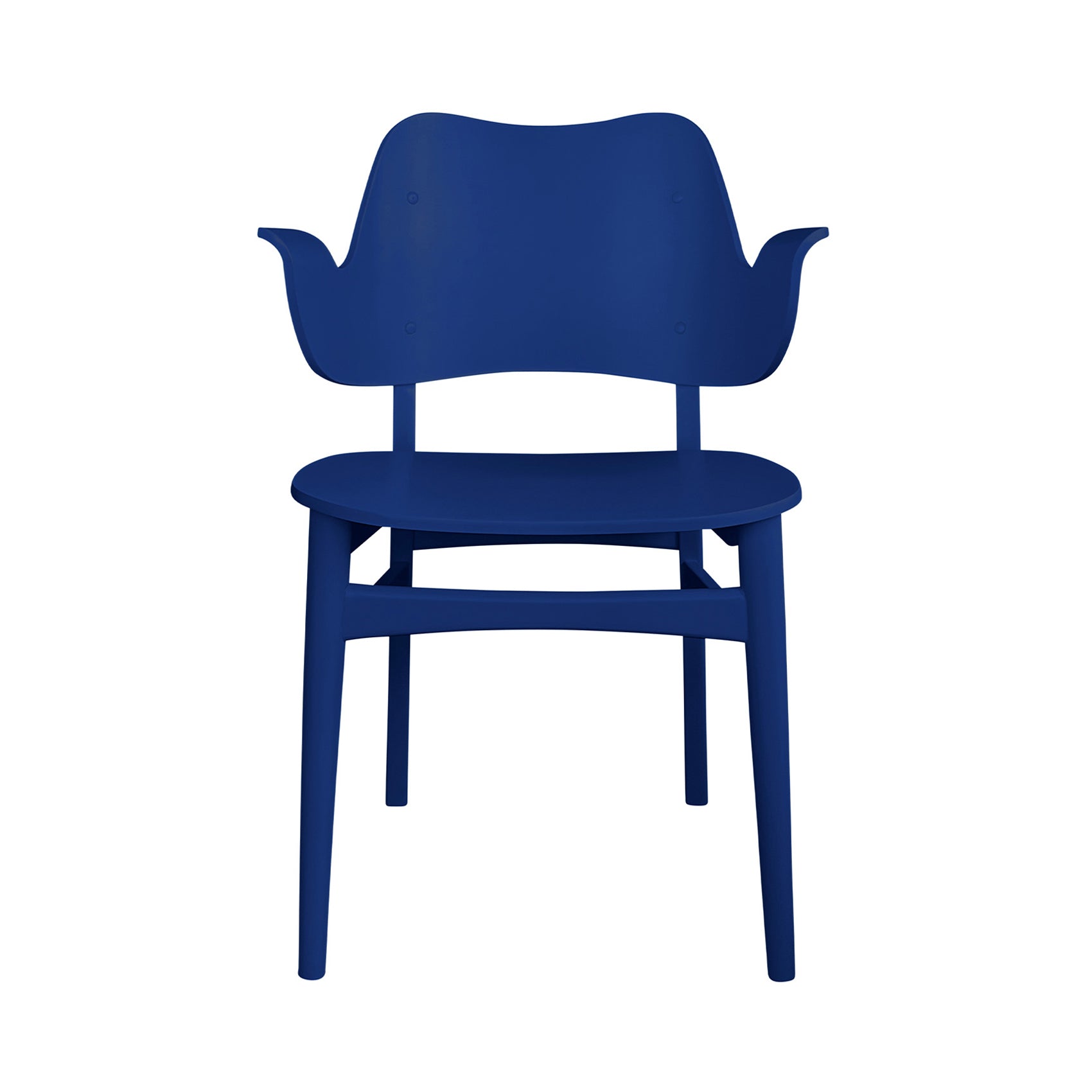 Gesture Dining Chair: Dark Blue Lacquered Beech
