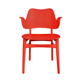 Gesture Dining Chair: Red Lacquered Beech