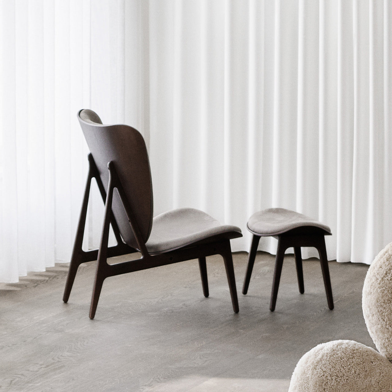Elephant Ottoman: Front Upholstered