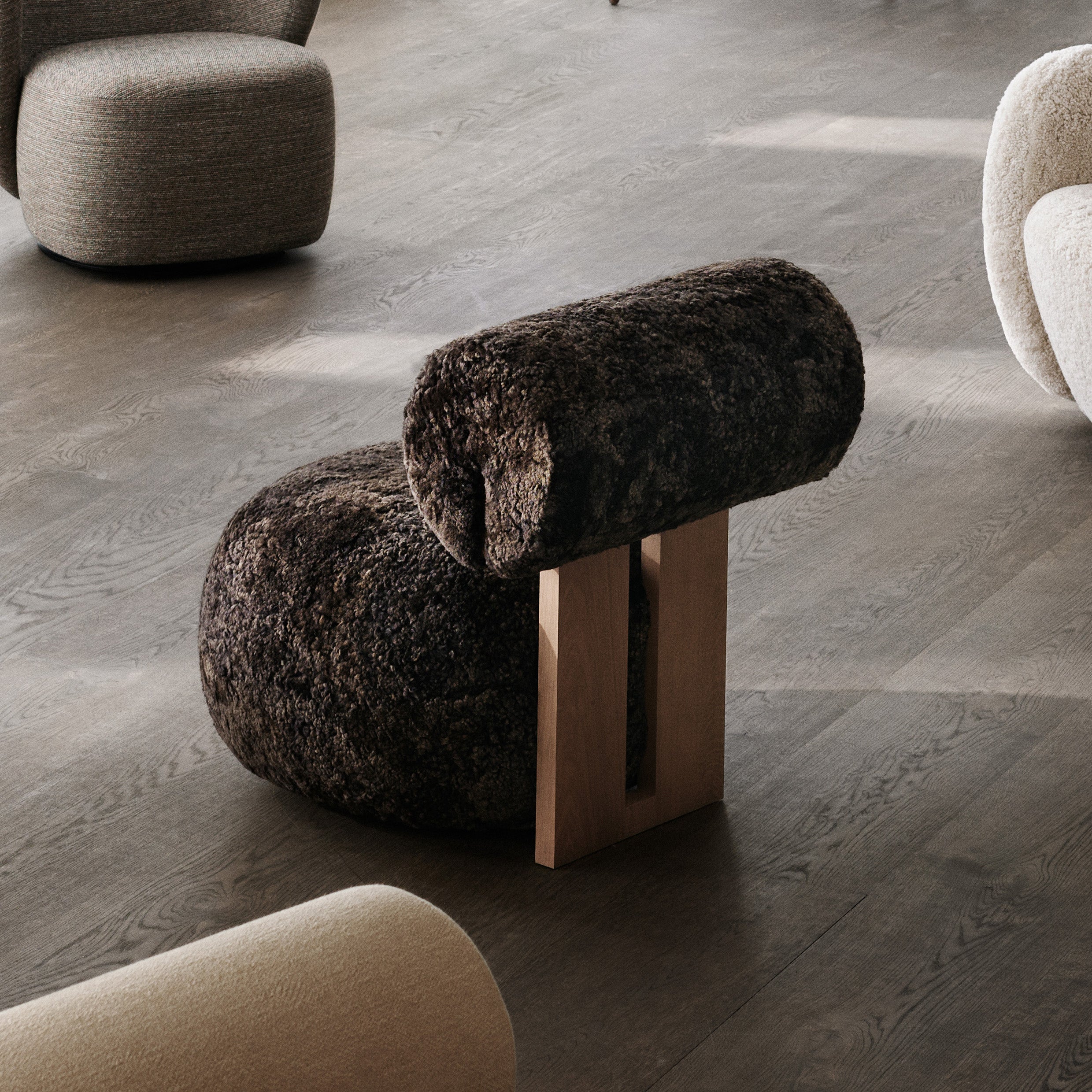 Hippo Lounge Chair: Upholstered