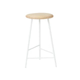 Pebble Bar + Counter Stool: Counter + Oiled Solid Ash + Pure White