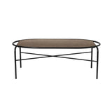 Secant Coffee Table: Oval + Soft Black + Antique Brown Granite