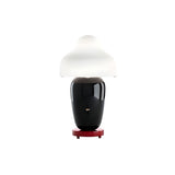Chinoz Table Lamp: Black + Burgundy