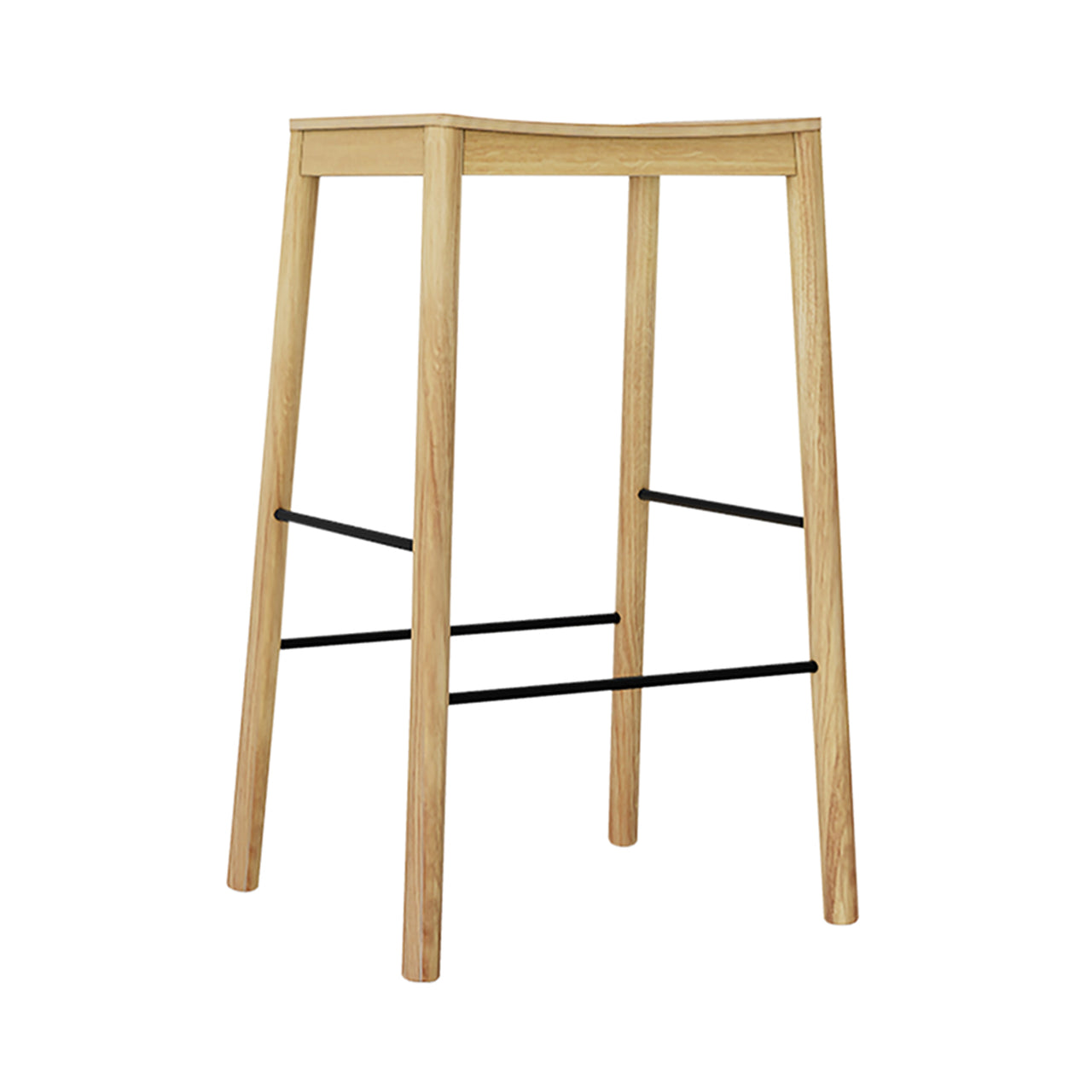 Tangerine Bar Stool: Natural Oak