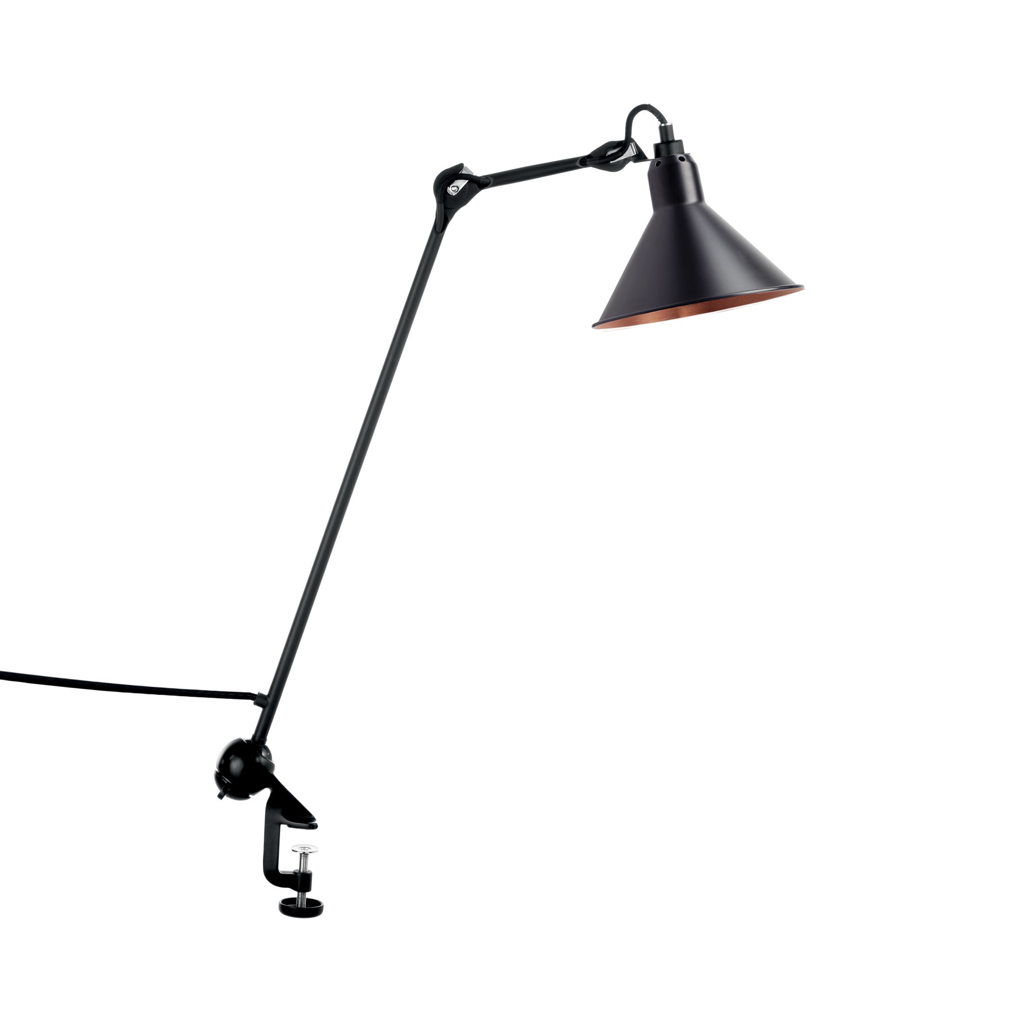 Lampe Gras N°201 Lamp: Black + Copper + Conic