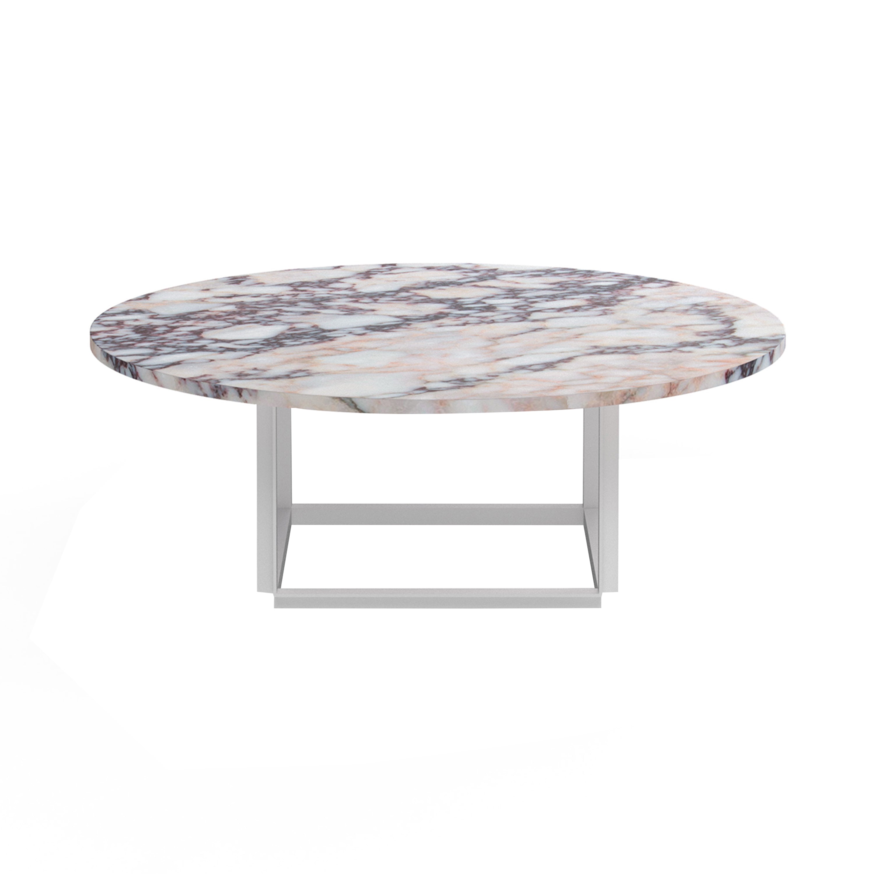 Florence Coffee Table: White Viola Marble + White
