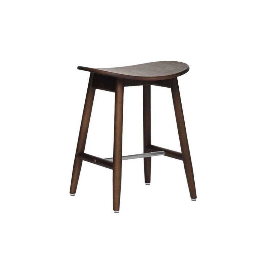 Icha Stool: Walnut Stained Beech