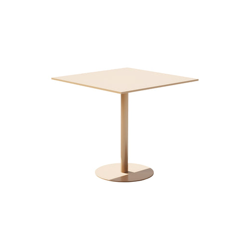 Pedestal Table: Square + Tan