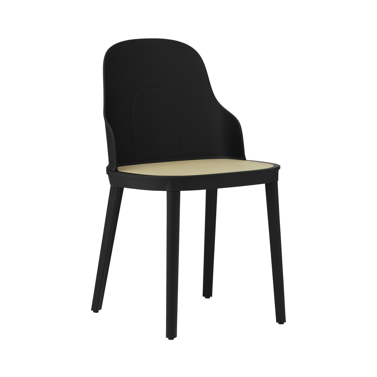Allez Chair: Molded Wicker + Black + Polypropylene 