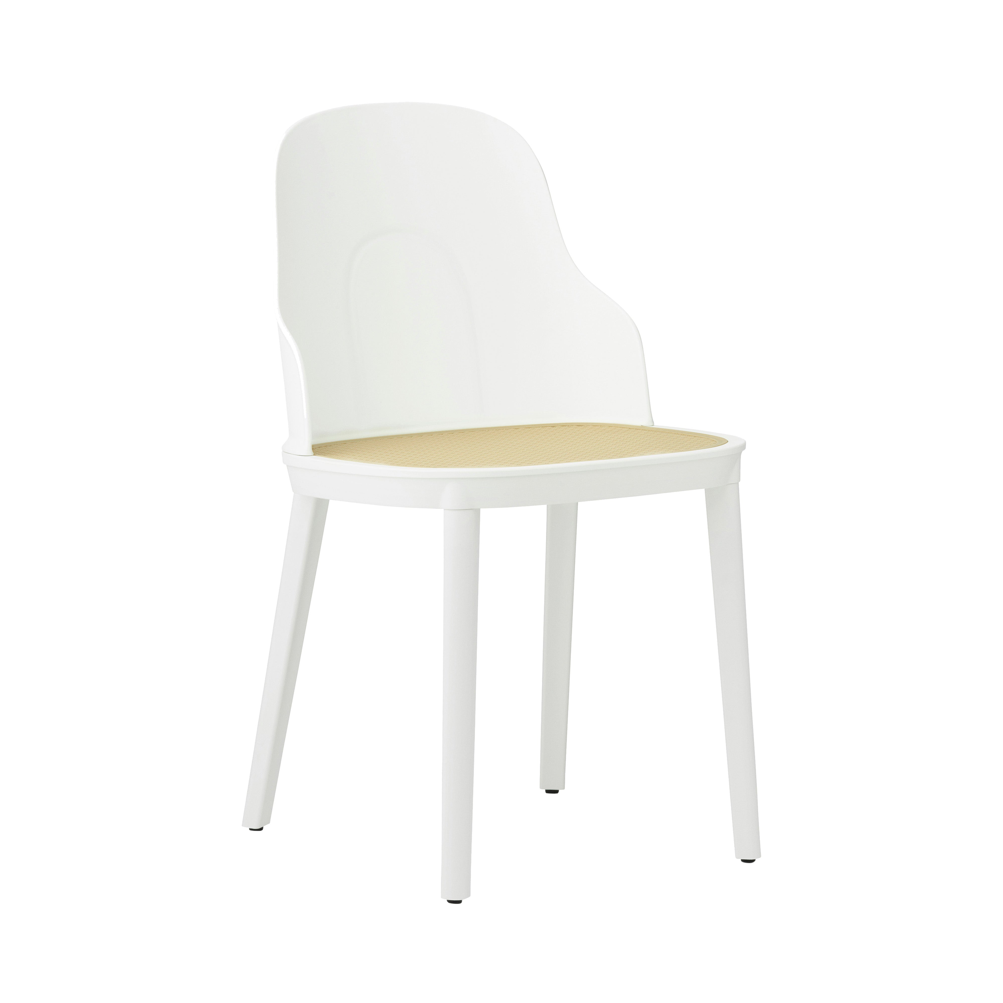 Allez Chair: Molded Wicker + White + Polypropylene 