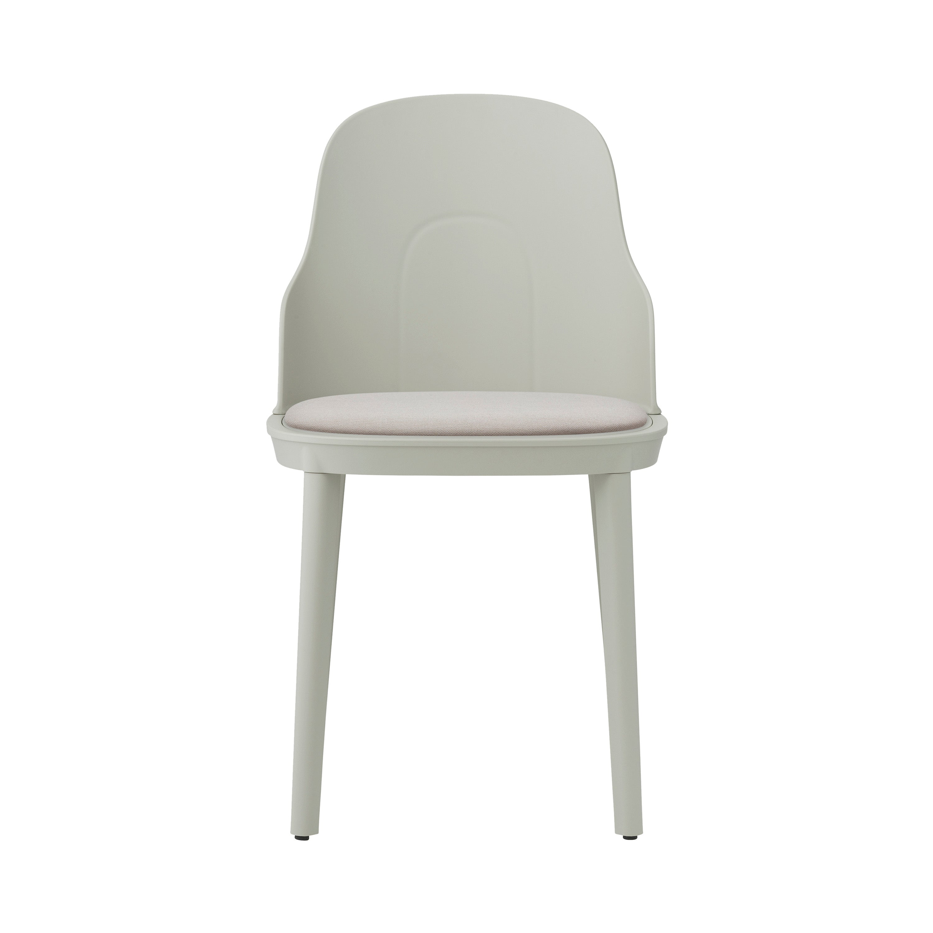 Allez Chair: Upholstered + Warm Grey + Polypropylene