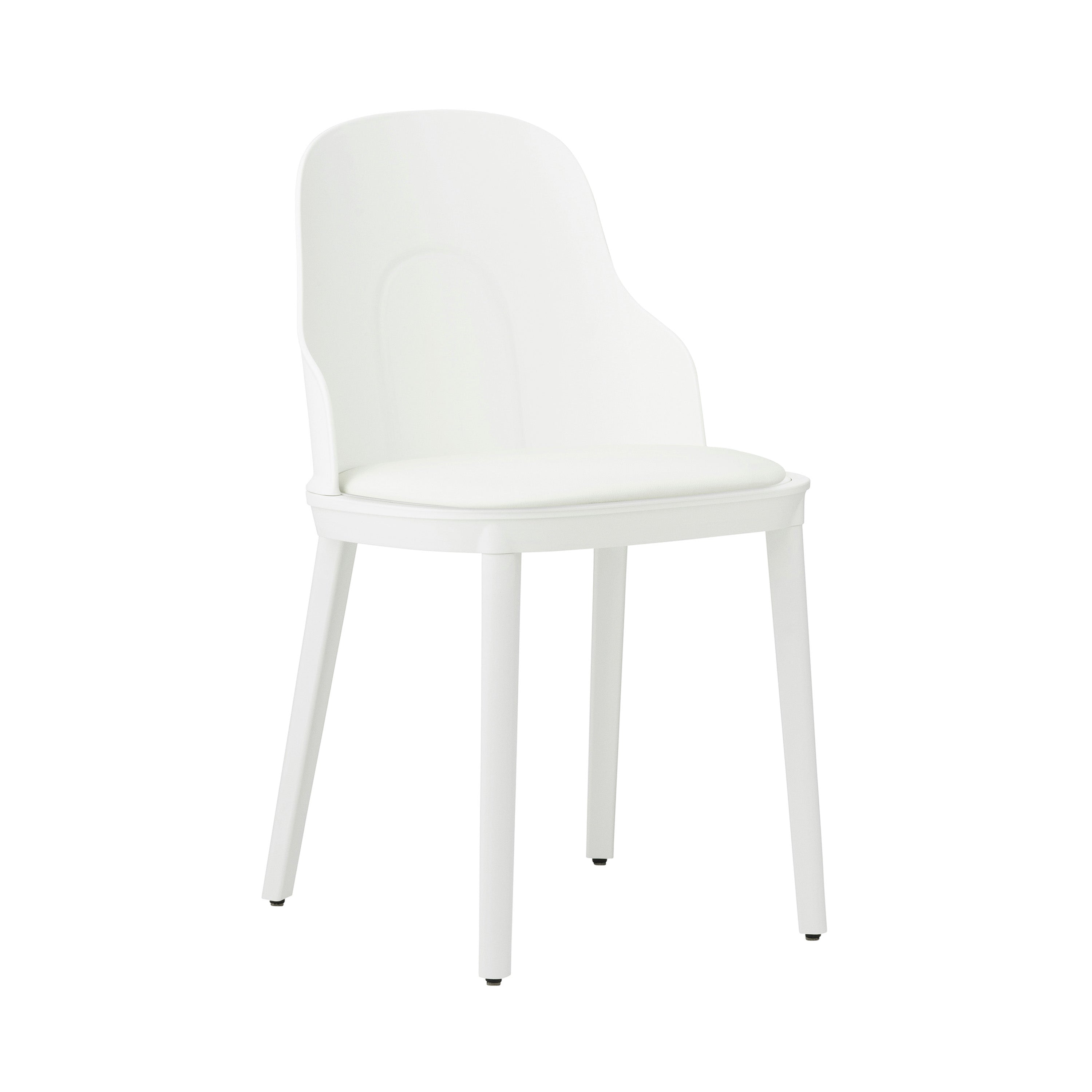 Allez Chair: Upholstered + White + Polypropylene + Ultra Leather 41594