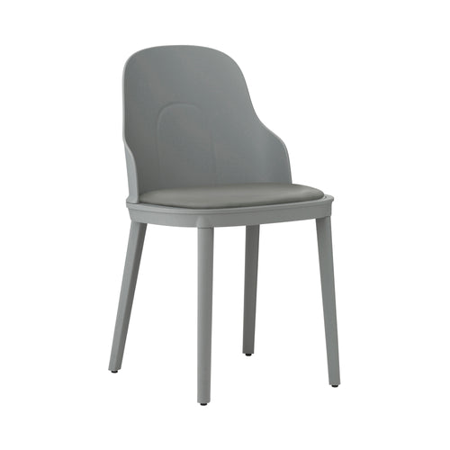 Allez Chair: Upholstered + Grey + Polypropylene + Ultra Leather 41575