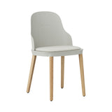 Allez Chair: Upholstered + Warm Grey + Oak + Main Line Flax MLF20