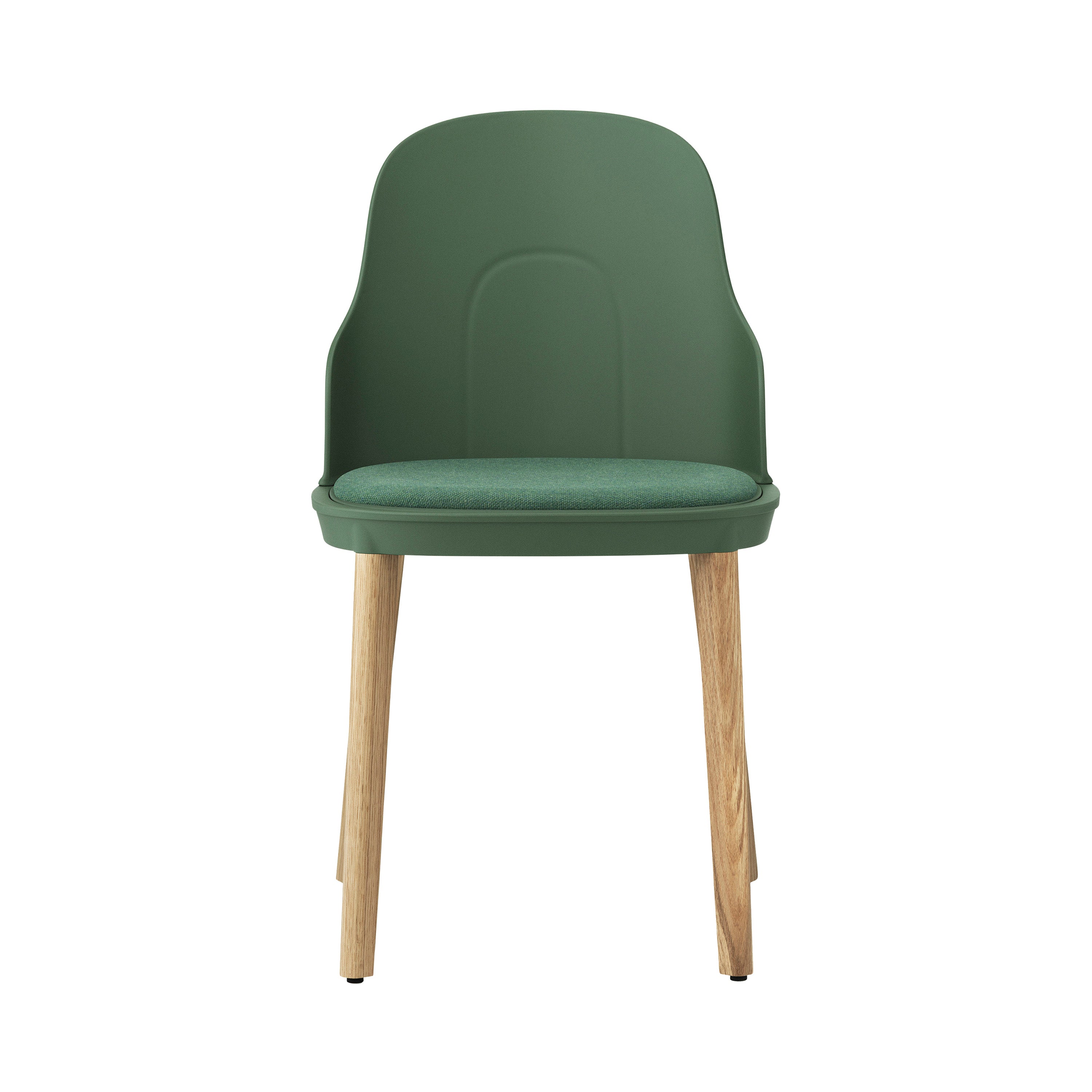 Allez Chair: Upholstered + Park Green + Oak
