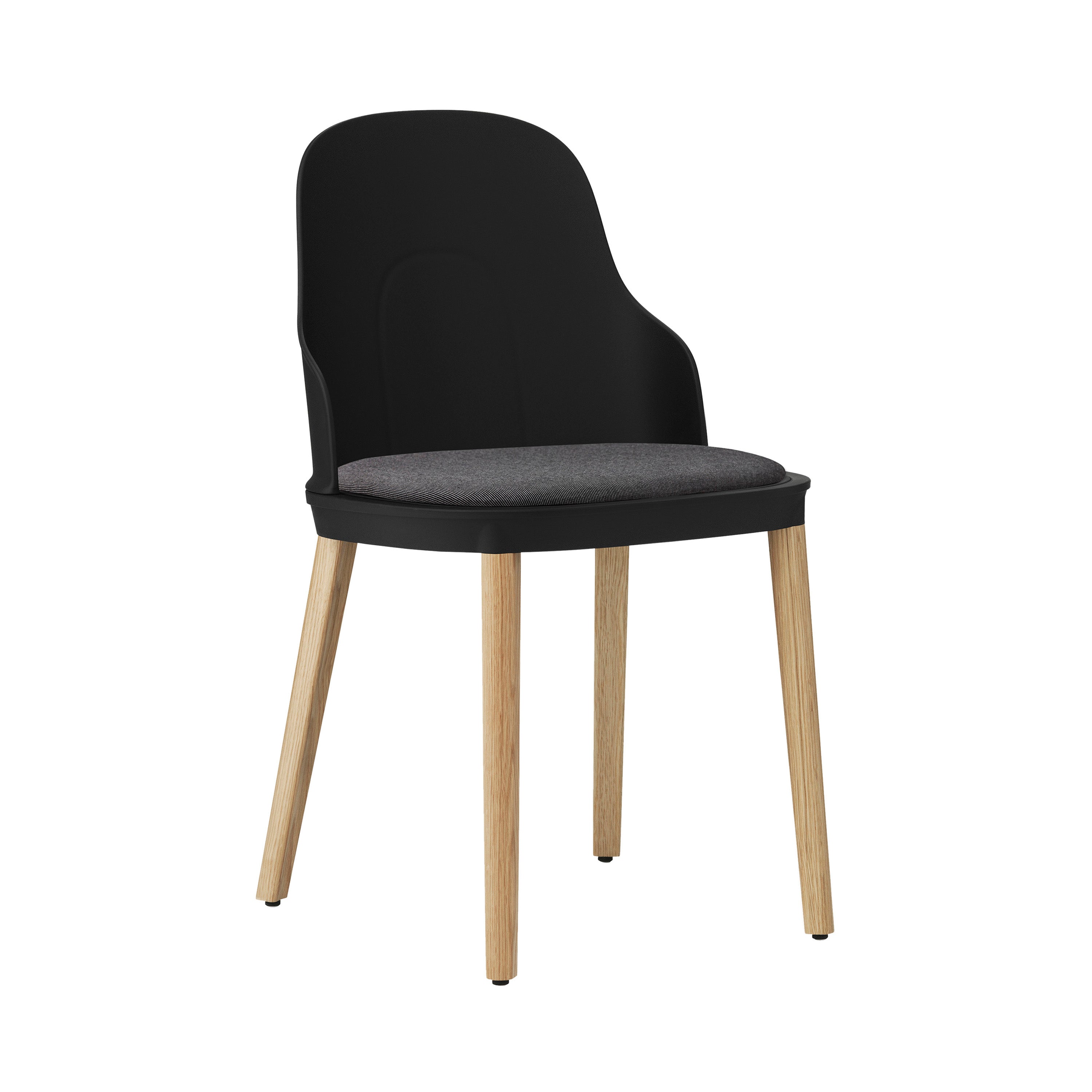 Allez Chair: Upholstered + Black + Oak + Canvas SJA 3705