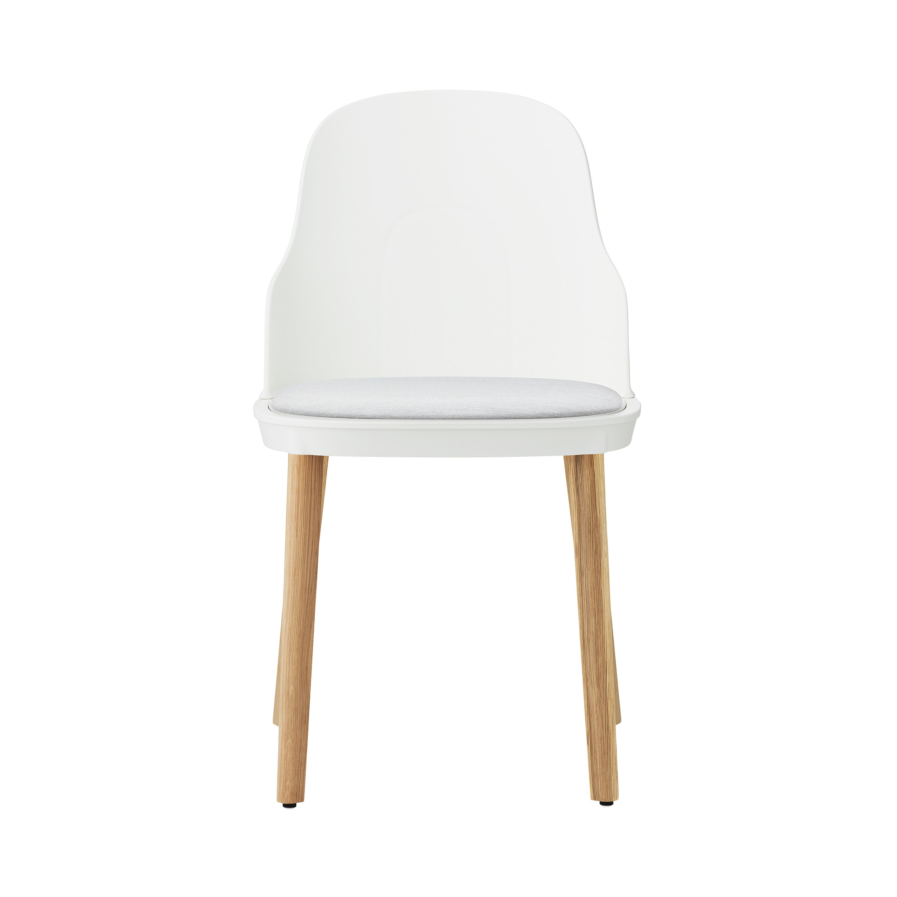 Allez Chair: Upholstered + White + Oak