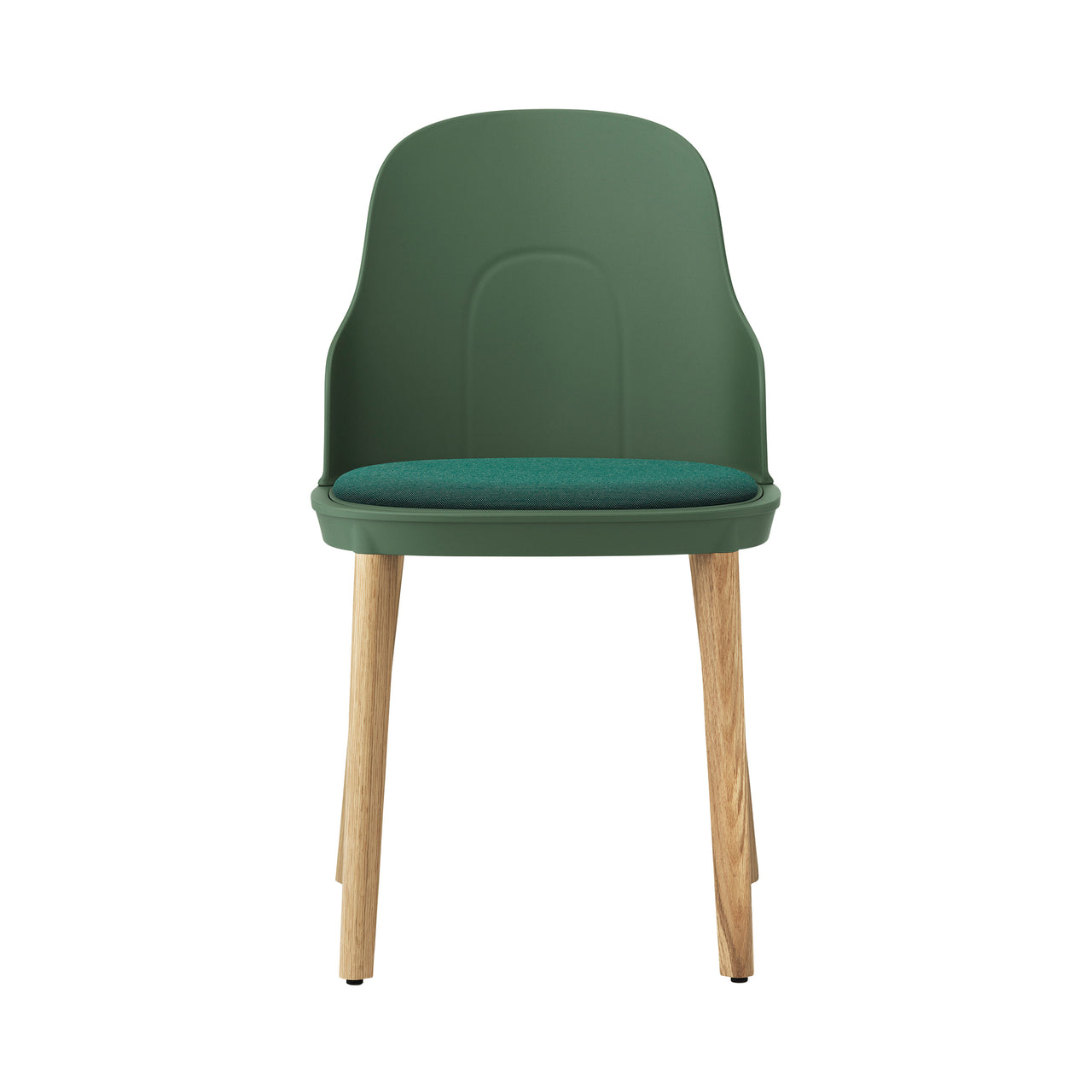 Allez Chair: Upholstered + Park Green + Oak