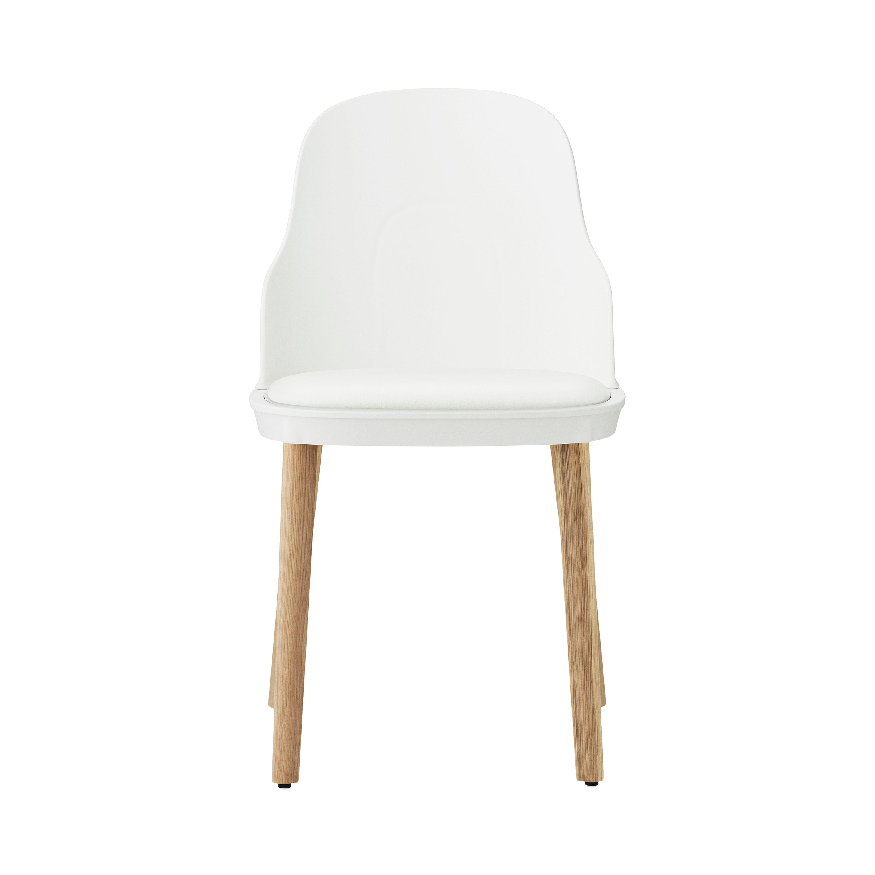Allez Chair: Upholstered + White + Oak