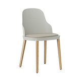 Allez Chair: Upholstered + Warm Grey + Oak + Ultra Leather 41584