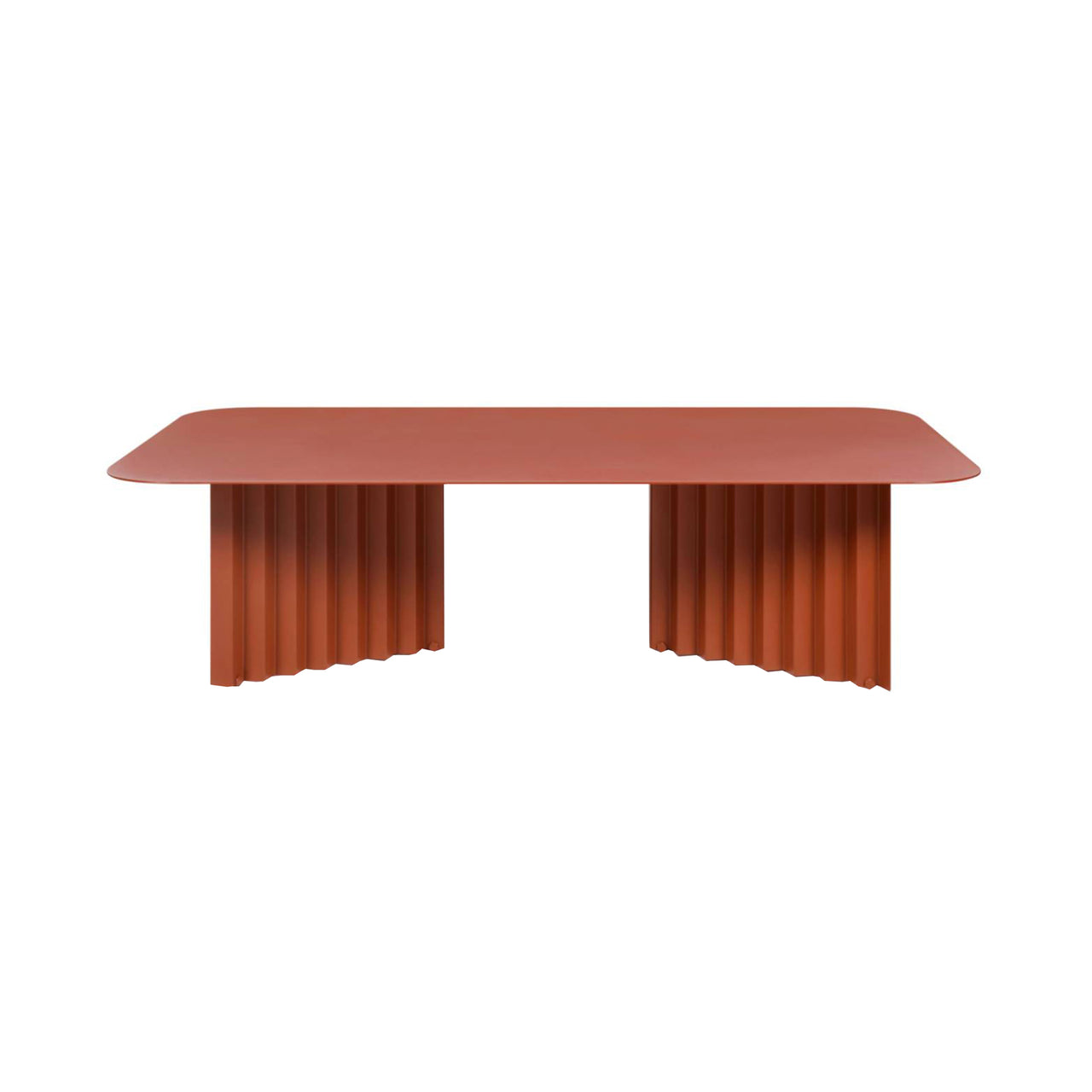 Plec Rectangular Occasional Table: Steel Top + Large - 45.3