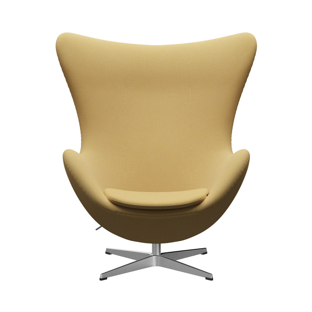 Egg Footstool: Without Return Mechanism + Brushed Aluminum