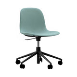 Form Chair: Swivel 5W Gaslift Upholstered + Black Aluminum