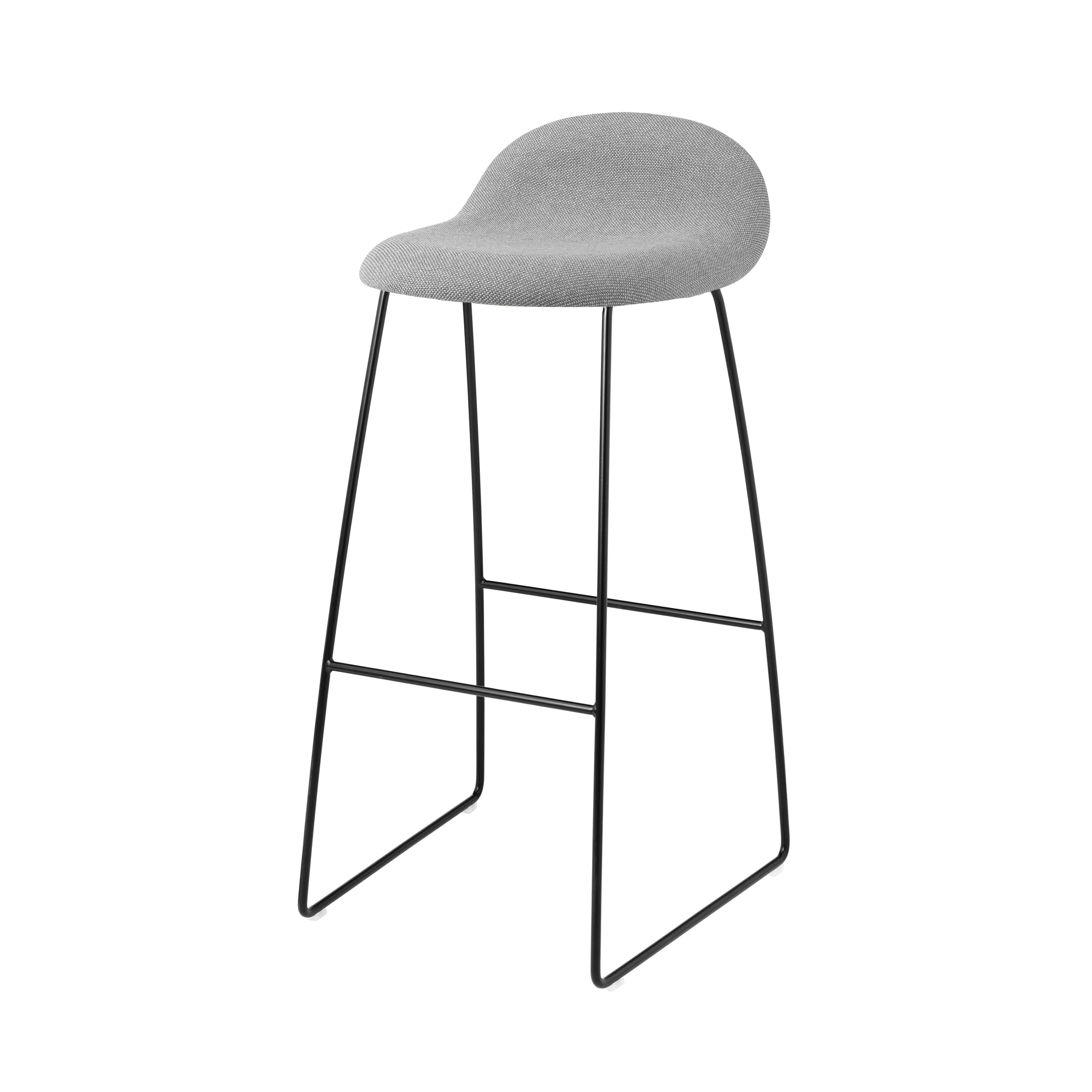 3D Bar + Counter Stool: Sledge Base + Full Upholstery + Bar + Black Semi Matt