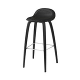 3D Bar + Counter Stool: Wood Base + Bar + Black Stained Beech